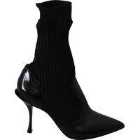 Dolce and Gabbana Women's Black Leather Knee High Boots