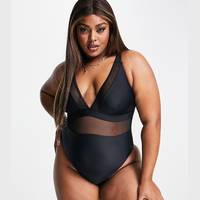 South Beach Curve Women's black plus size swimsuits