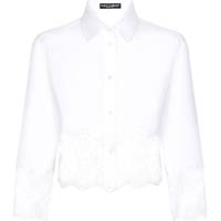 Dolce and Gabbana Women's White Lace Shirts