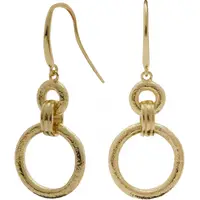 Simply Silver Women's Gold Earrings