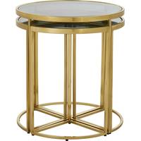 TRUE Metal And Glass Nesting Tables