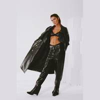 NASTY GAL Women's Black Double-Breasted Coats