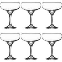 B&Q Champagne Flutes and Saucers