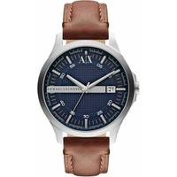 Armani Exchange Leather Strap Watch