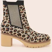 SHEIN Women's Leopard Boots