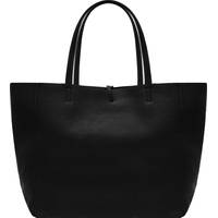 Wolf & Badger Women's Black Leather Tote Bags