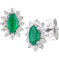 Jewelco London Women's Emerald Earrings