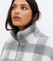 New Look Women's Grey Teddy Coats