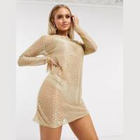 I Saw It First Women's Gold Sequin Dresses