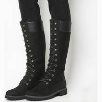 Timberland Women's Black Leather Knee High Boots