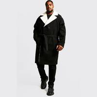boohooMAN Men's Black Trench Coats
