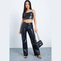 I Saw It First Women's Leather Wide Leg Trousers