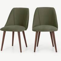 MADE.COM Green Velvet Dining Chairs