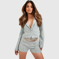 boohoo Women's Tweed Shorts