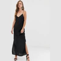 ASOS DESIGN Women's Black Slip Dresses