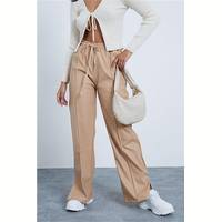 Sports Direct Women's Leather Wide Leg Trousers