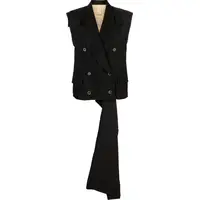 Uma Wang Women's Black Double-Breasted Coats