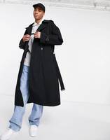 ASOS Men's Black Double-Breasted Coats