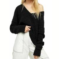 Free People Women's Black Off The Shoulder Jumpers