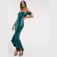 Goddiva Women's Green Maxi Dresses