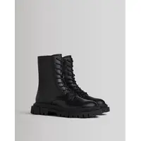 Bershka Women's Black Lace Up Ankle Boots