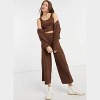 ASOS Women's Ribbed Wide Leg Trousers