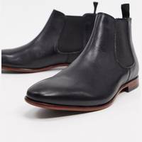 Burton Men's Black Leather Chelsea Boots