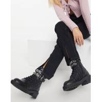 Stradivarius Women's Black Lace Up Ankle Boots