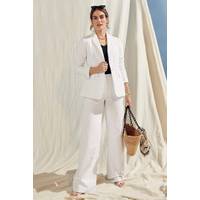 Long Tall Sally Women's White Trousers