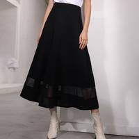 SHEIN Women's Black A Line Skirts