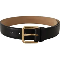 Secret Sales Dolce and Gabbana Women's Black Belts With Gold Buckle