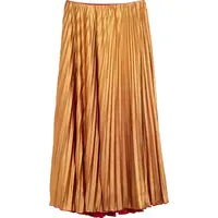 Wolf & Badger Women's Brown Pleated Skirts