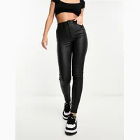 Pull&Bear Women's Black High Waisted Jeans