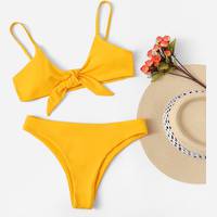 SHEIN Yellow Swimwear For Women