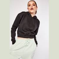 Everything5Pounds Women's Black Cropped Hoodies