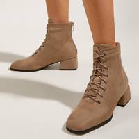 SHEIN Women's Lace Up Ankle Boots