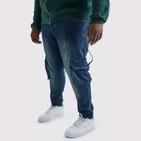 boohooMAN Men's Stretch Cargo Trousers