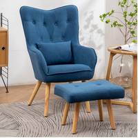 Living and Home Blue Armchairs