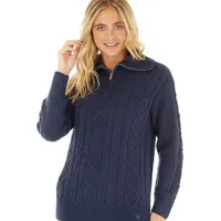 MandM Direct Women's Quarter Zip Jumpers