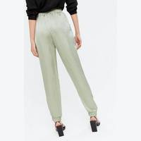 New Look Women's High Waisted Satin Trousers