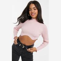 ASOS DESIGN Women's Pink Cropped Jumpers