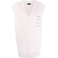 FARFETCH Women's White V Neck Jumpers