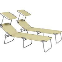 Aosom UK Sun Loungers With Canopy