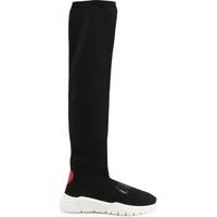 Secret Sales Women's Black Leather Knee High Boots