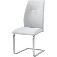Ivy Bronx Grey Leather Dining Chairs