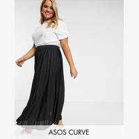 ASOS Women's Black Pleated Midi Skirts