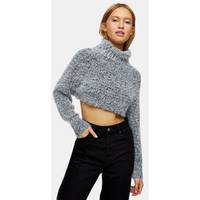 Topshop Women's Cropped Roll Neck Jumpers