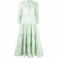 FARFETCH Women's Green Floral Dresses