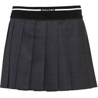 Miu Miu Women's Grey Pleated Skirts