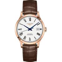 Archive Mens Rose Gold Watch With Leather Strap
